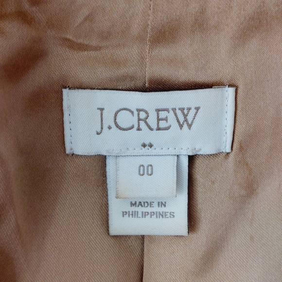 J. Crew Tan Button Up Pocket Long Notched Collar Trench Coat Jacket P2683 - Picture 6 of 8